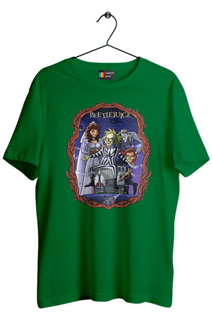 Men's t-shirt with prints Beetlejuice. Beetlejuice, comedy, ghost, horror, movie, tim burton, warner bros. 2070702