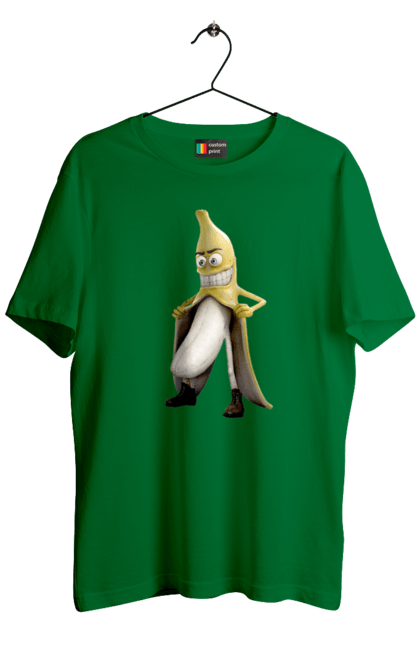 Футболка чоловіча з принтом "Банан". Банан, секс, смех, шутка, эксгибиционист. PrintMarket - інтернет-магазин одягу та аксесуарів з принтами плюс конструктор принтів - створи свій унікальний дизайн