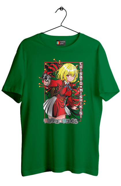 Men's t-shirt with prints Lycoris Recoil Chisato Nishikigi. Agent, anime, chisato nishikigi, lycoris recoil, manga. 2070702