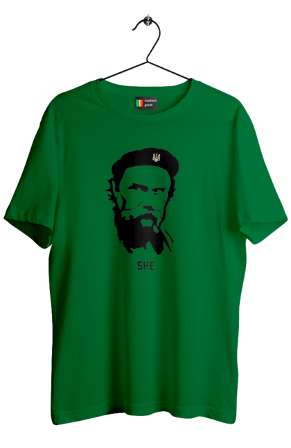 Men`s t-shirt with prints Shevchenko. Beret, cobzar, shevchenko, taras, ukraine. 2070702