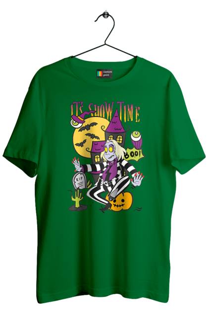 Men's t-shirt with prints Beetlejuice. Beetlejuice, comedy, ghost, horror, movie, tim burton, warner bros. 2070702