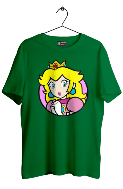 Men's t-shirt with prints Mario Bros. Princess Peach. Character, game, mario, mario bros, nintendo, princess peach, super mario bros. 2070702