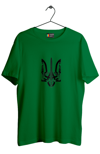 Футболка чоловіча з принтом "Герб України". Аграрії, арестович, війна, все, герб україни, герої, зелений, зупиніть війну, иди нахуй, кім, мир, мрія, ні війні, орда, орки, примара києва, птн пнх, путін хуйло, російський військовий корабель, слава україні, україна, чорнобаївка. 2070702