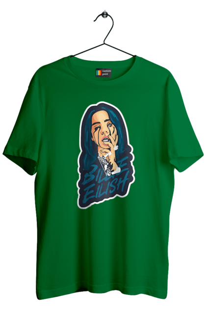 Men`s t-shirt with prints Billie Eilish. Activist, animals, billie eilish, misukant, right, singer. 2070702