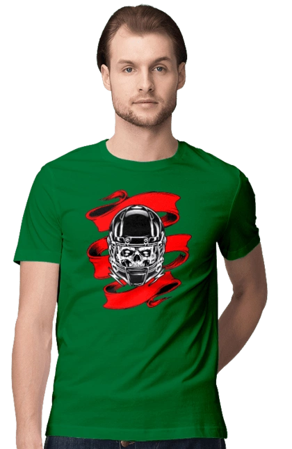 Череп в мотошлеме