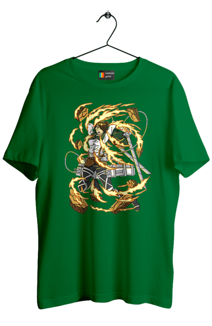 Men's t-shirt with prints Attack On Titan Hange Zoe. Anime, attack on titan, hange zoe, hanji zoe, manga, reconnaissance corps. 2070702