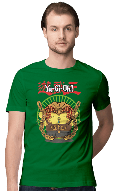 Men's t-shirt with prints Yu Gi Oh! Pompompurin. Brand, character, hello kitty, pompompurin, yu gi oh, yugio. 2070702