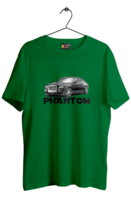 Футболка чоловіча з принтом "Рнолс ройс". Авто, автомобіль, люкс клас, ролс ройс, седан, фантом. 2070702