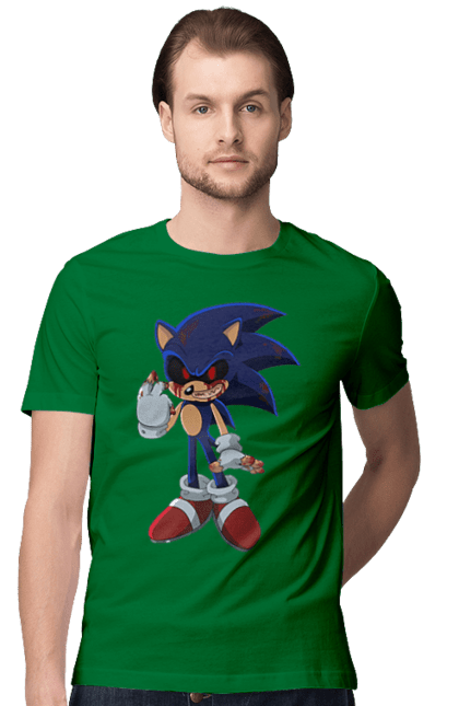 Футболка чоловіча з принтом "Сонік (8)". Sega, shadow, sonic, sonic x, гра, ежик, игра, їжачок, наклз, сега, скорость, соник, сонік, сього, тейлз, швидкість, шедоу. CustomPrint.market