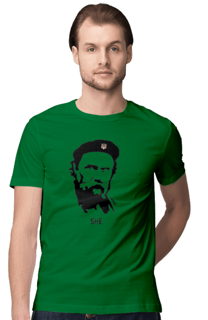 Men`s t-shirt with prints Shevchenko. Beret, cobzar, shevchenko, taras, ukraine. 2070702