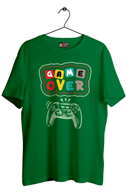 Men's t-shirt with prints Game over (2). End, game, game is over, game over, life, sadness. 2070702