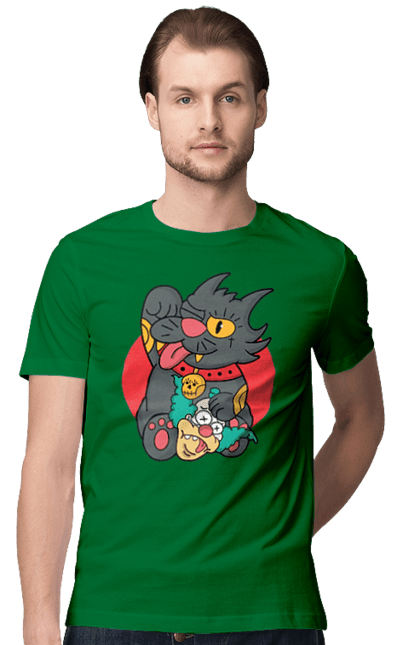 Men`s t-shirt with prints The Simpsons Krusty the Clown. Clown, krusty, krusty the clown, simpsons. 2070702