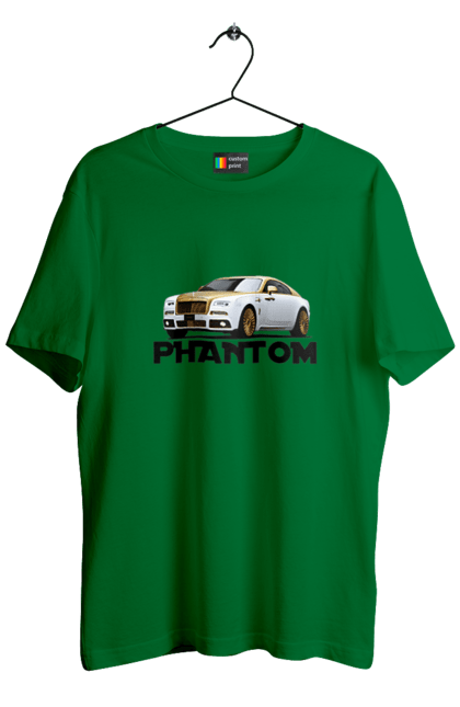 Футболка чоловіча з принтом "Ролс ройс". Авто, автомобіль, люкс клас, ролс ройс, седан, фантом. 2070702