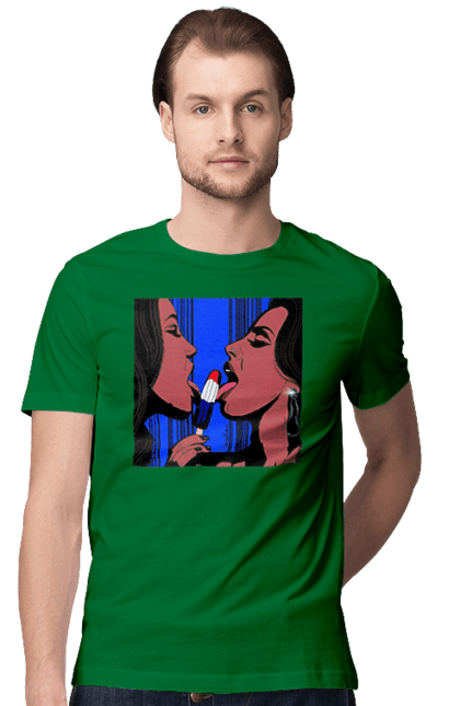 Футболка чоловіча з принтом "Дівчата Лижуть Морозиво". Лізатт, смоктати. 2070702