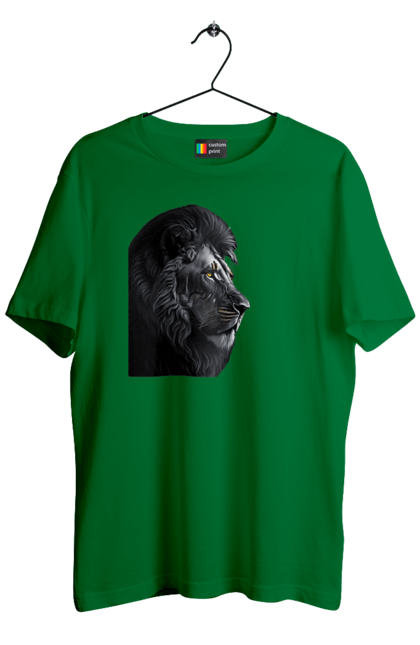 Футболка чоловіча з принтом "Величне обличчя лева". Величний лев, лев, обличчя лева. CustomPrint.market