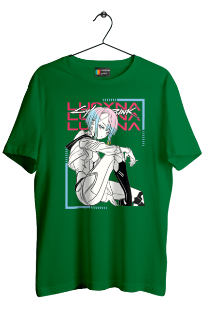 Men's t-shirt with prints Cyberpunk: Edgerunners Lucy. Anime, cd project, cyberpunk, edgerunners, game, lucy, netflix, video game. 2070702