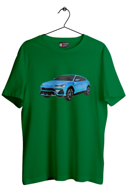 Футболка чоловіча з принтом "Ламборгіні Урус". Автомобіль, ламборгіні, ламборгіні урус, урус. 2070702