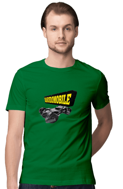 Футболка чоловіча з принтом "Бандеромобіль". Авто, авто бандери, автомобіль, бандеромобіль, бетмен, бетмобіль, військове авто, супер машина. 2070702