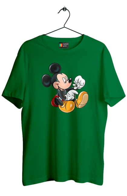 Men's t-shirt with prints Mickey Mouse. Cartoon, disney, mickey, mickey mouse. 2070702