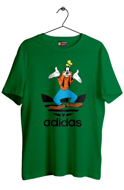 Футболка чоловіча з принтом "Adidas Гуфі". Adidas, goofy, адідас, гуфі, мультсеріал, мультфільм, пес, собака. 2070702