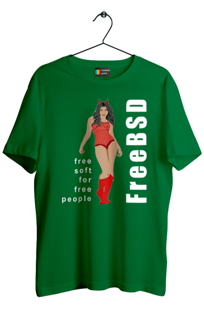 Футболка чоловіча з принтом "Freebsd Для Вільних". Bsd, freebsd, unix, адміністратор, айті, айтішник, безкоштовна, безкоштовно, бестія, білий, вільна, демон, демонесса, дівчина, для дорослих, доступність, еротика, еротична, жінка, незалежність, операційна система, ос, програміст, програмне забезпечення, свобода, сисадмін, система, системний адміністратор, софт, текст, червоний. 2070702