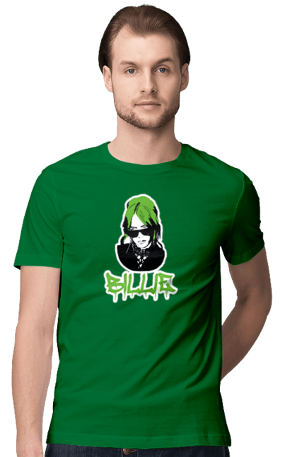 Men`s t-shirt with prints Billie Eilish. Activist, animals, billie eilish, misukant, right, singer. 2070702