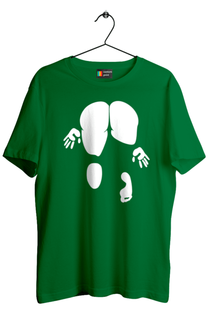 Футболка чоловіча з принтом "Дівчина вид по заду". Вид з зади, вульгарна, гумор, дівчина, дівчина раком, прикольна. 2070702