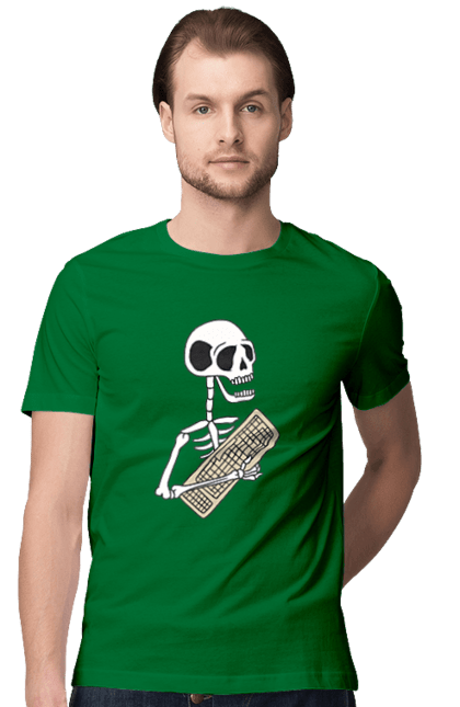 Футболка чоловіча з принтом "Вічний кодер". Ай ті, айтішник, бінарний, код, програміст, розробник, хакер. 2070702