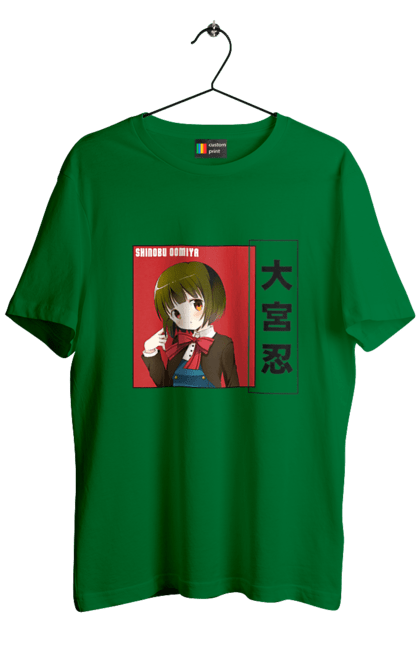 Men's t-shirt with prints Kiniro Mosaic Shinobu Omiya. Anime, gold mosaic, kiniro mosaic, kinmoza, manga, shinobu, shinobu omiya. 2070702