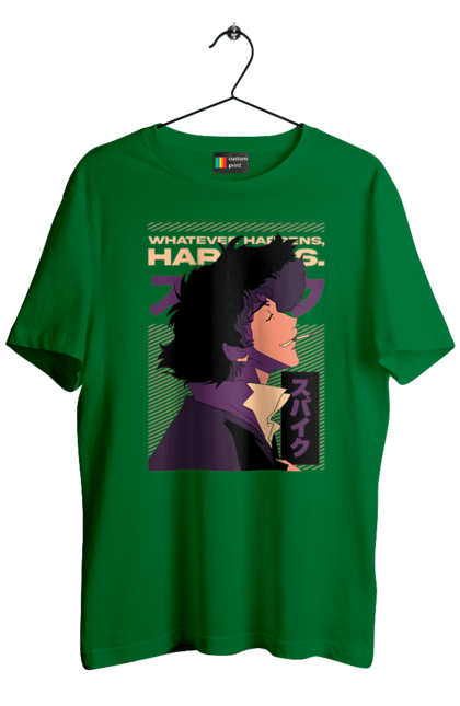 Men's t-shirt with prints Cowboy Bebop Spike. Anime, cowboy bebop, spike, spike spiegel. 2070702