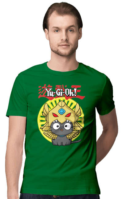 Men's t-shirt with prints Yu Gi Oh! Chococat. Brand, character, chococat, hello kitty, yu gi oh, yugio. 2070702