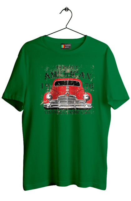 Футболка чоловіча з принтом "Машина вінтаж, 1976". 1976, вінтаж, машина. 2070702