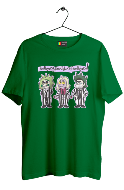 Men's t-shirt with prints Beetlejuice. Beetlejuice, comedy, ghost, horror, movie, tim burton, warner bros. 2070702