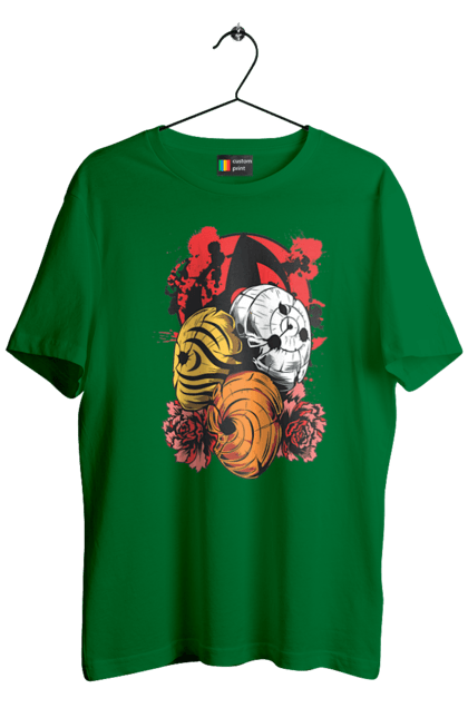 Men's t-shirt with prints Naruto Obito Uchiha. Anime, character, manga, naruto, ninja, obito, obito uchiha, tv series, uchiha. 2070702