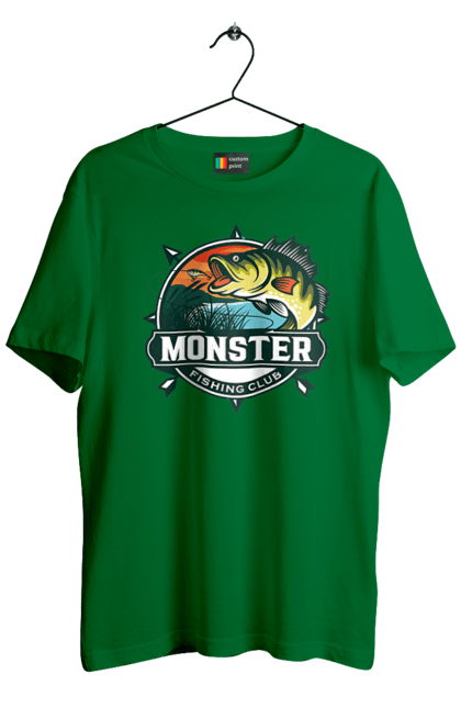 Футболка чоловіча з принтом "Рибальський клуб". Відпочинок, рибак, рибальський клуб, хоббі. 2070702