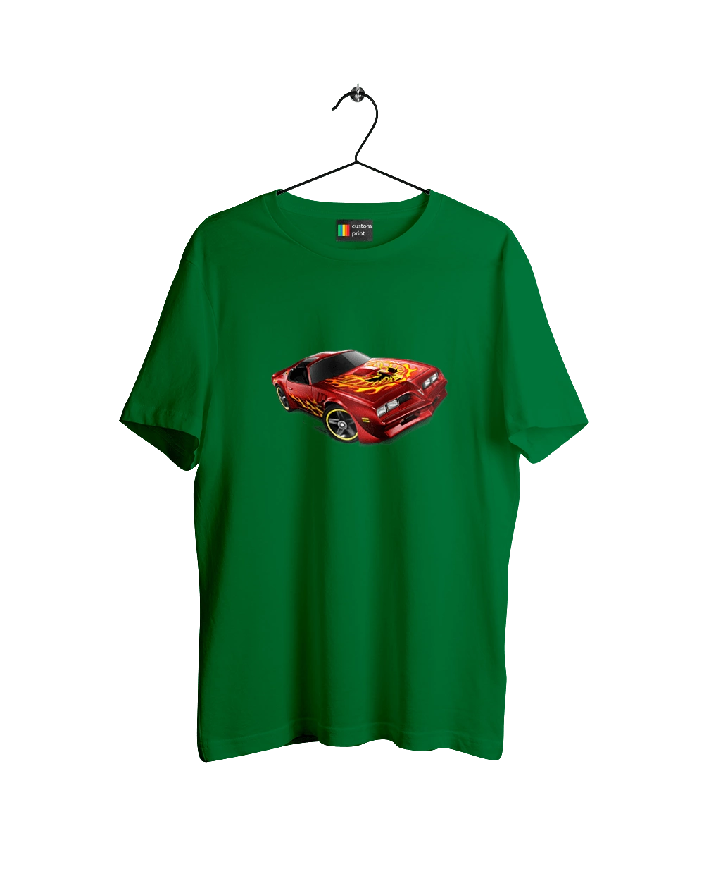 The car is red, high speed