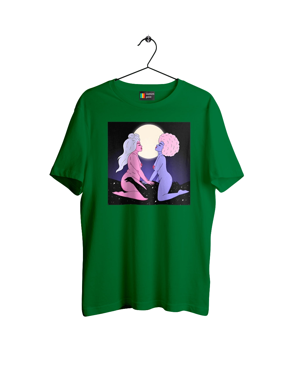 Two Aliens And The Moon