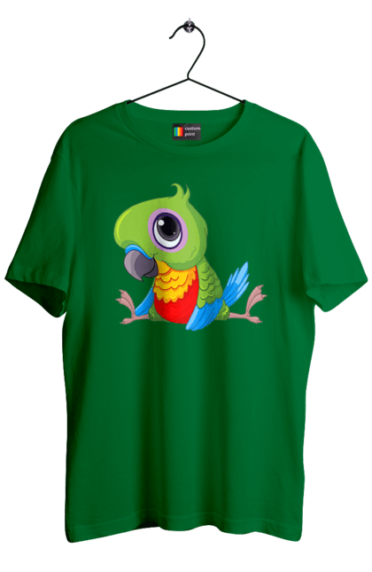 Футболка чоловіча з принтом "Папужка". Мило, папуга. 2070702