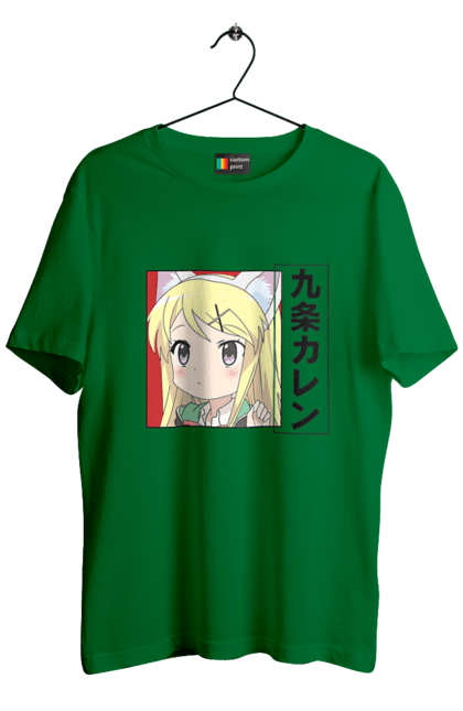 Men's t-shirt with prints Kiniro Mosaic Karen Kujo. Anime, gold mosaic, karen, karen kujo, kiniro mosaic, kinmoza, manga. 2070702