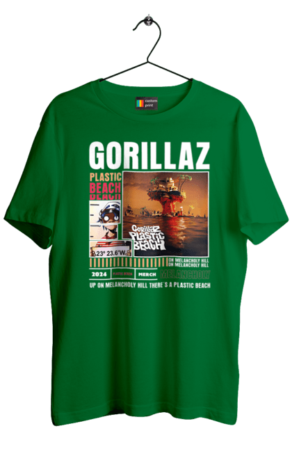 Men's t-shirt with prints Gorillaz. Electronics, gorillaz, group, hip-hop, music, rock. 2070702