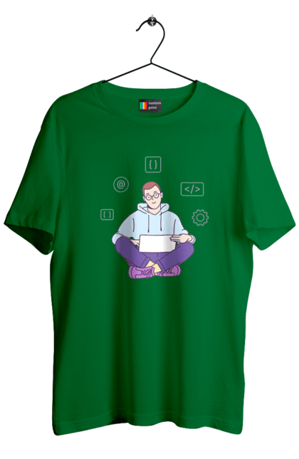 Футболка чоловіча з принтом "Я програміст". Angular, c, css, html, it, javascript, jquery, php, python, react, svelt, vue, айтишник, айті, гумор, код, кодувати, прогер, програміст, програмісти, ти ж, ти ж програміст, тиж програміст. 2070702
