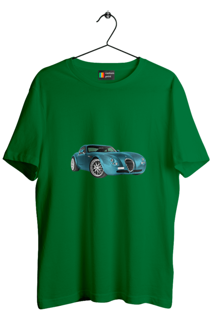 Men`s t-shirt with prints Auto.7. Auto, blue, graphics, photo, retro car. 2070702