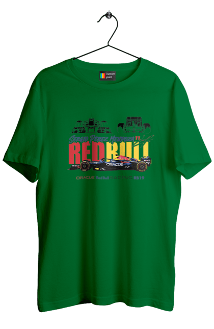 Men's t-shirt with prints Red Bull Racing RB19. Auto, automobile, bolide, car, formula 1, race, red bull, sport. 2070702