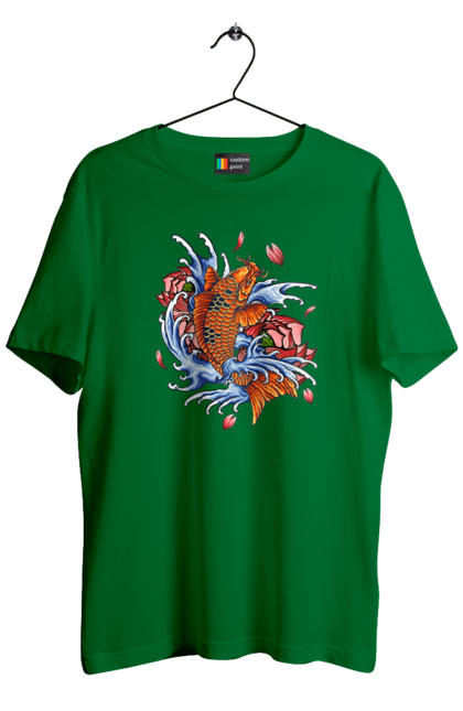 Футболка чоловіча з принтом "Риба і хвилі". Ryba, квітка, хвиля. 2070702