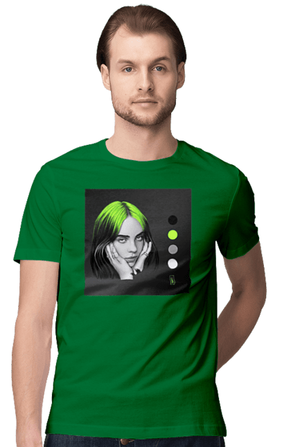 Men`s t-shirt with prints Billie Eilish. Billie, billie eilish, eilish. 2070702