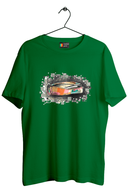 Men`s t-shirt with prints Pencil case Author's drawing. Exclusive, free hand, pen, pencil, pencil case, picture, school, stationery. 2070702