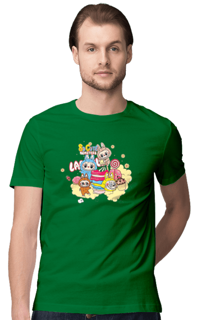 Футболка чоловіча з принтом "Labubu". Labubu, weird cute, іграшки, лабубу. 2070702