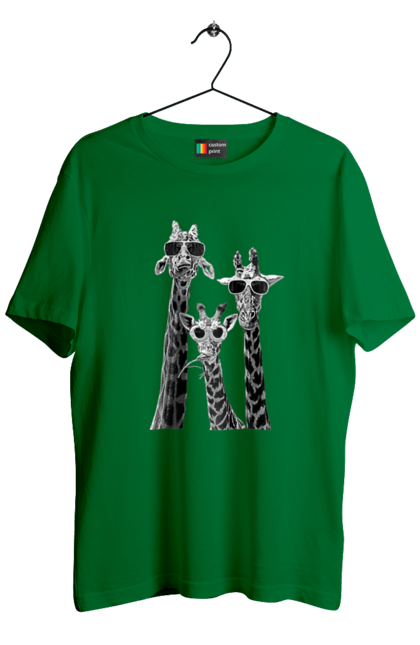 Футболка чоловіча з принтом "Тріо на чилі". Жираф, жираф в окулярах, замовити, іржака, літня футболка, літо, ми на чилі, на чилі, найкращий тренд, позитив, розслабився, сонцезахисні окуляри, стебло, три жирафи, шия. futbolka.stylus.ua