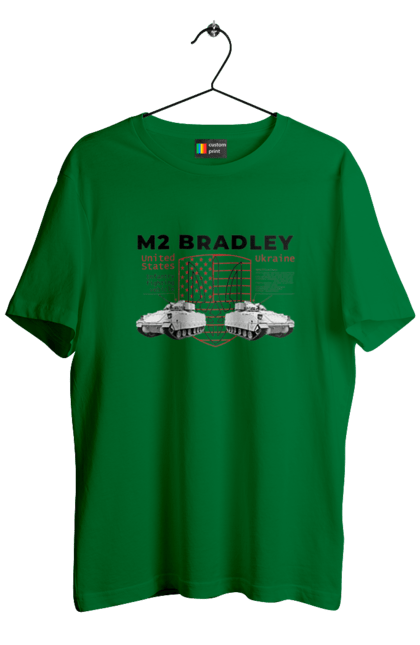 Футболка мужская с принтом M2 Bradley. F16, m2 bradley, nasams, zuzana, гаубица, два герба, залужный, сюзанно. 2070702