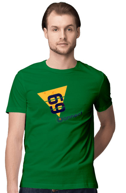 Футболка чоловіча з принтом "69  є контакт". Жарт, контакт, прикол, секс. 2070702